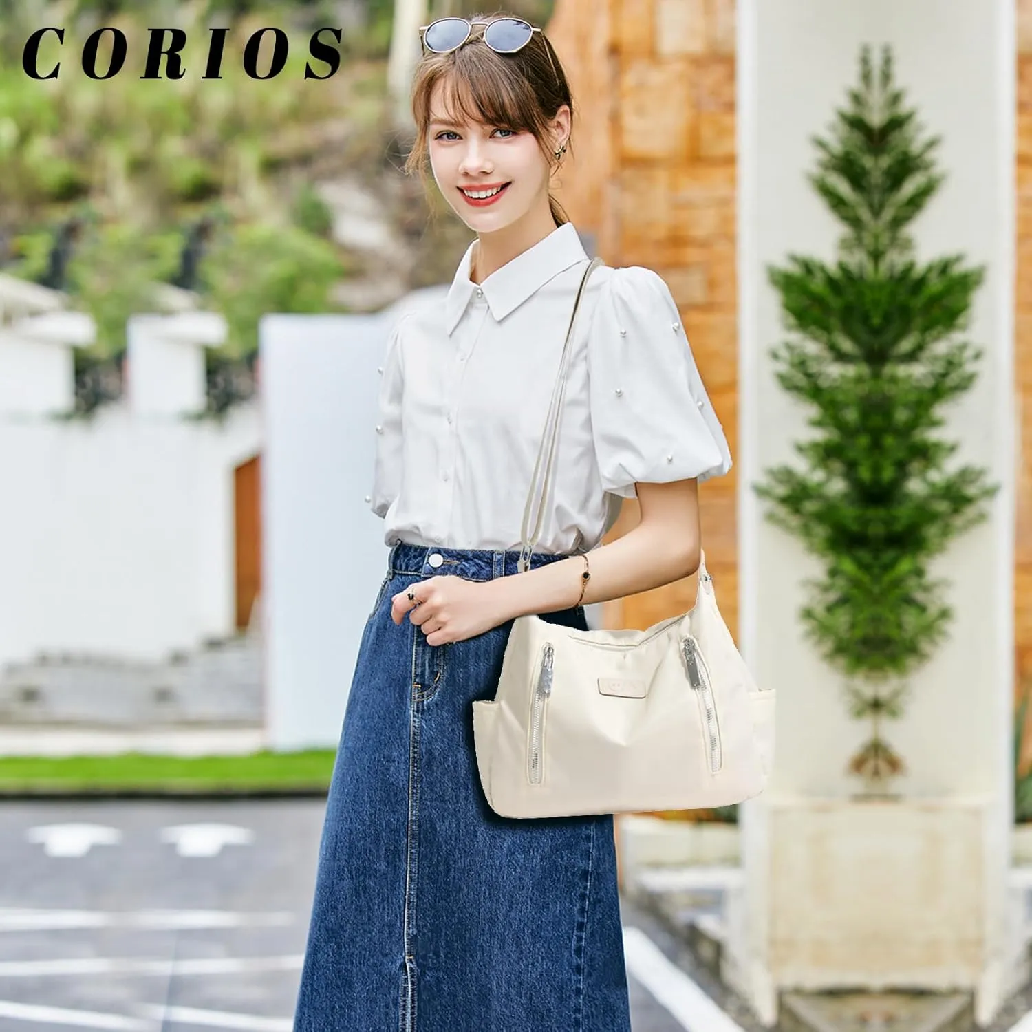 Women's Nylon Crossbody Bag - Waterproof, Lightweight Top Handle Casual Handbag & Messenger Bag