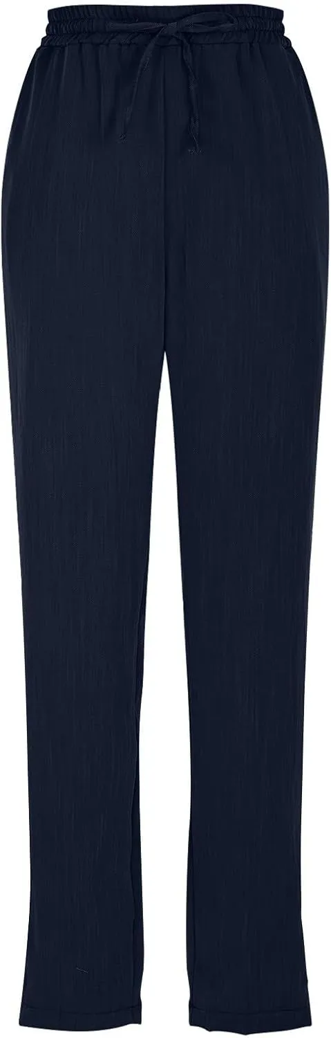 Womens Pants, Straight Leg Casual Pants Linen Everyday Peasant Solid Color Wide
