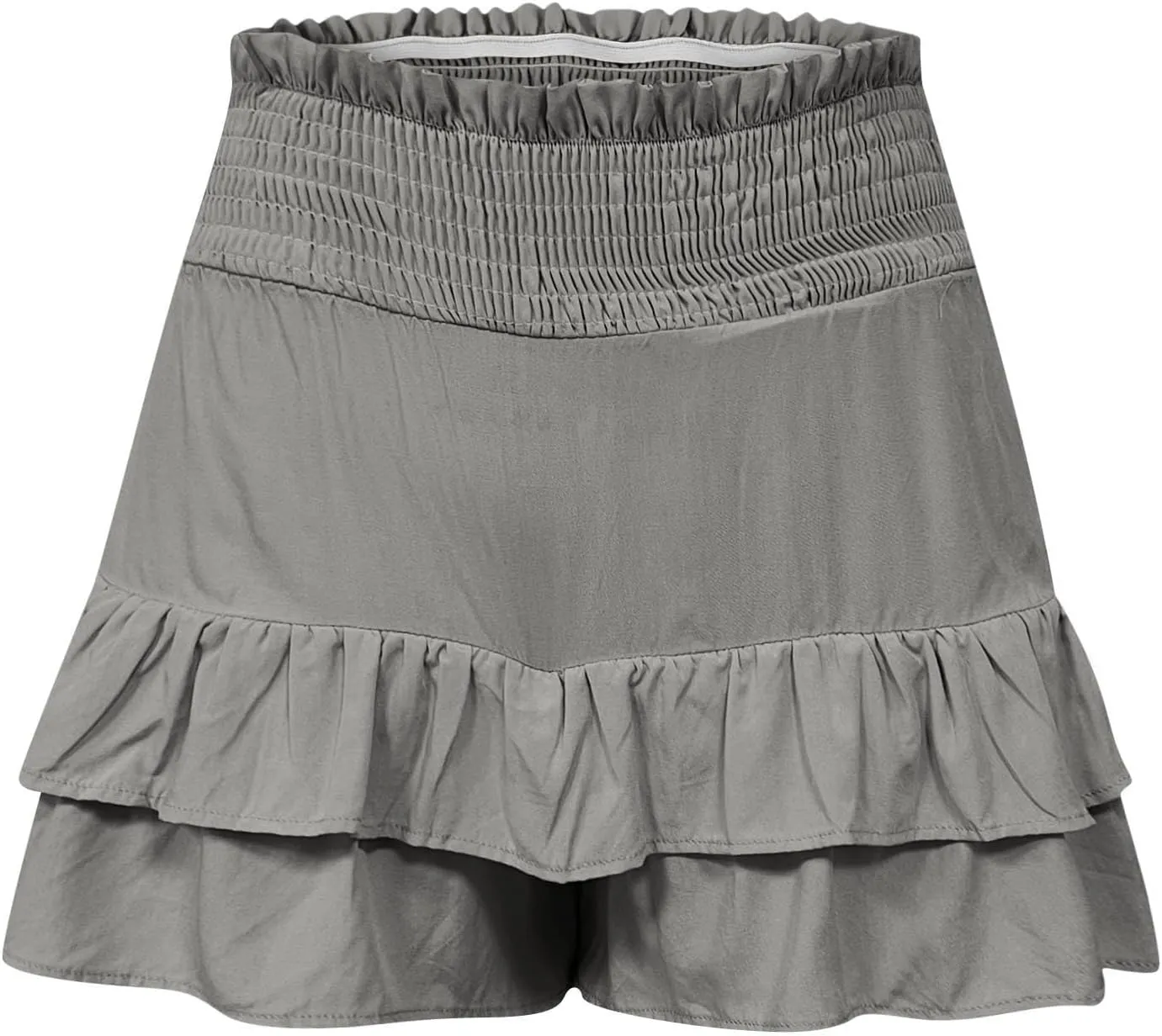Womens Ruffle Flowy Shorts Casual Boho Elastic High Waisted Butterfly Shorts Cute Summer Tiered Tennis Skorts for Women