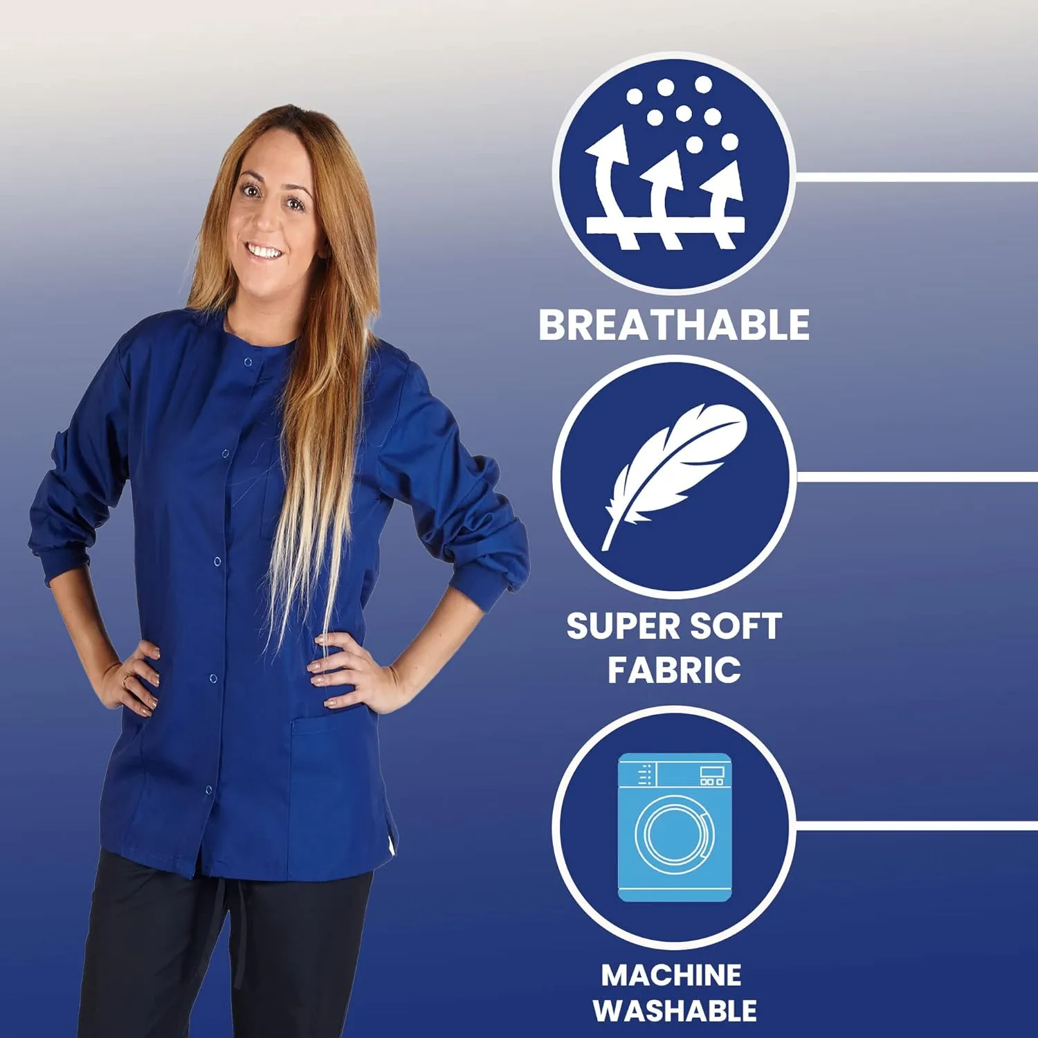 Women's Scrub Jacket Warm Up Medical Scrub Jackets for Women