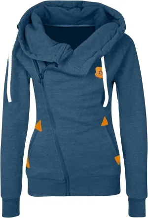 Womens Side Zip up Hooded Sweatshirt Casual Fashion Jackets Fall Outfits Winter Warm Y2k Coat with Pockets