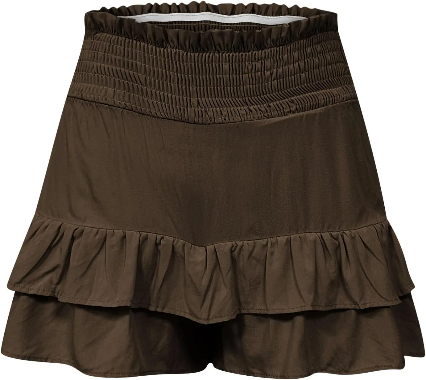 Womens Skorts Floral Ruffled Chiffon Flowy Boho Shorts High Waist Summer Casual Mini Shorts Beach Comfy Clothes