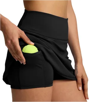 Womens Skorts with Pockets Tummy Control Golf Skorts for Women High Waist Athletic Sports Pants Casual Shorts
