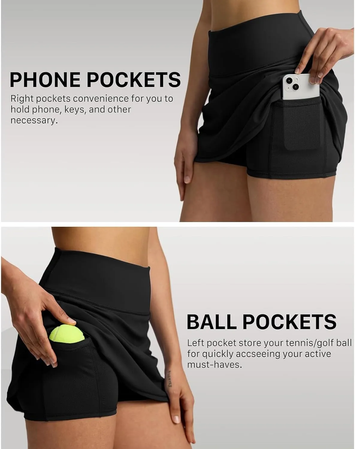 Womens Skorts with Pockets Tummy Control Golf Skorts for Women High Waist Athletic Sports Pants Casual Shorts