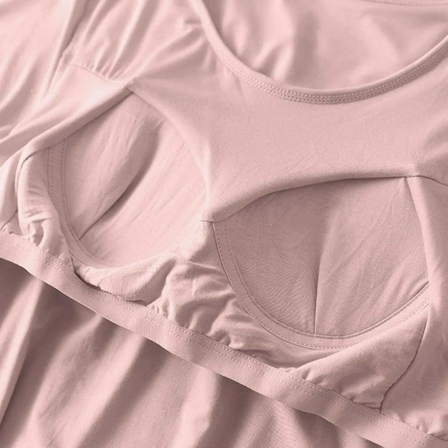 Womens Soft Nightgown Short Sleeve Nightshirt with Built in Bra Solid Sleepwear Comfy Loungewear Pajamas