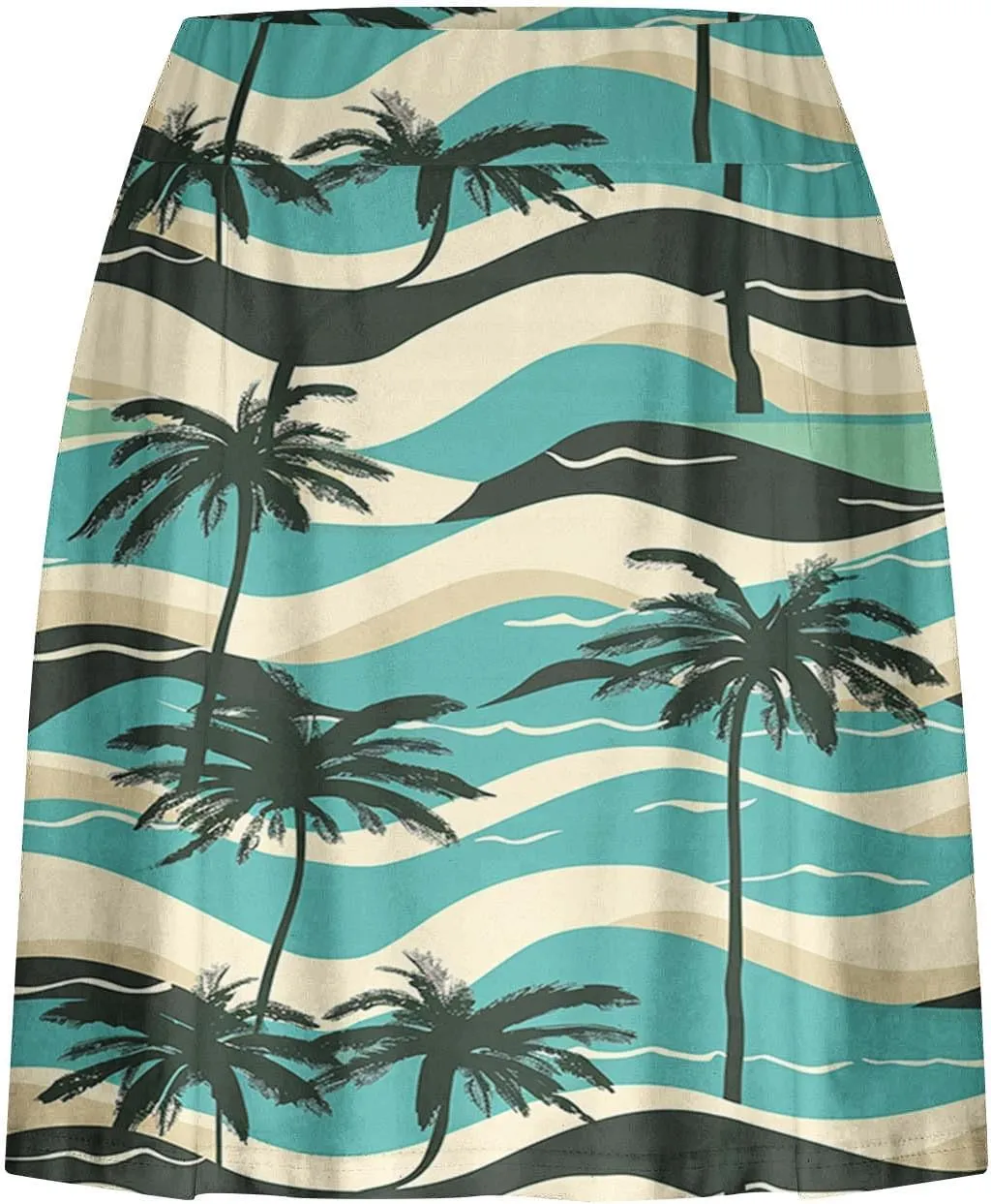 Womens Summer Tennis Skorts with Built in Shorts Workout Golf Athletic Skirts Hawaiian Vacation Floral Print Shorts