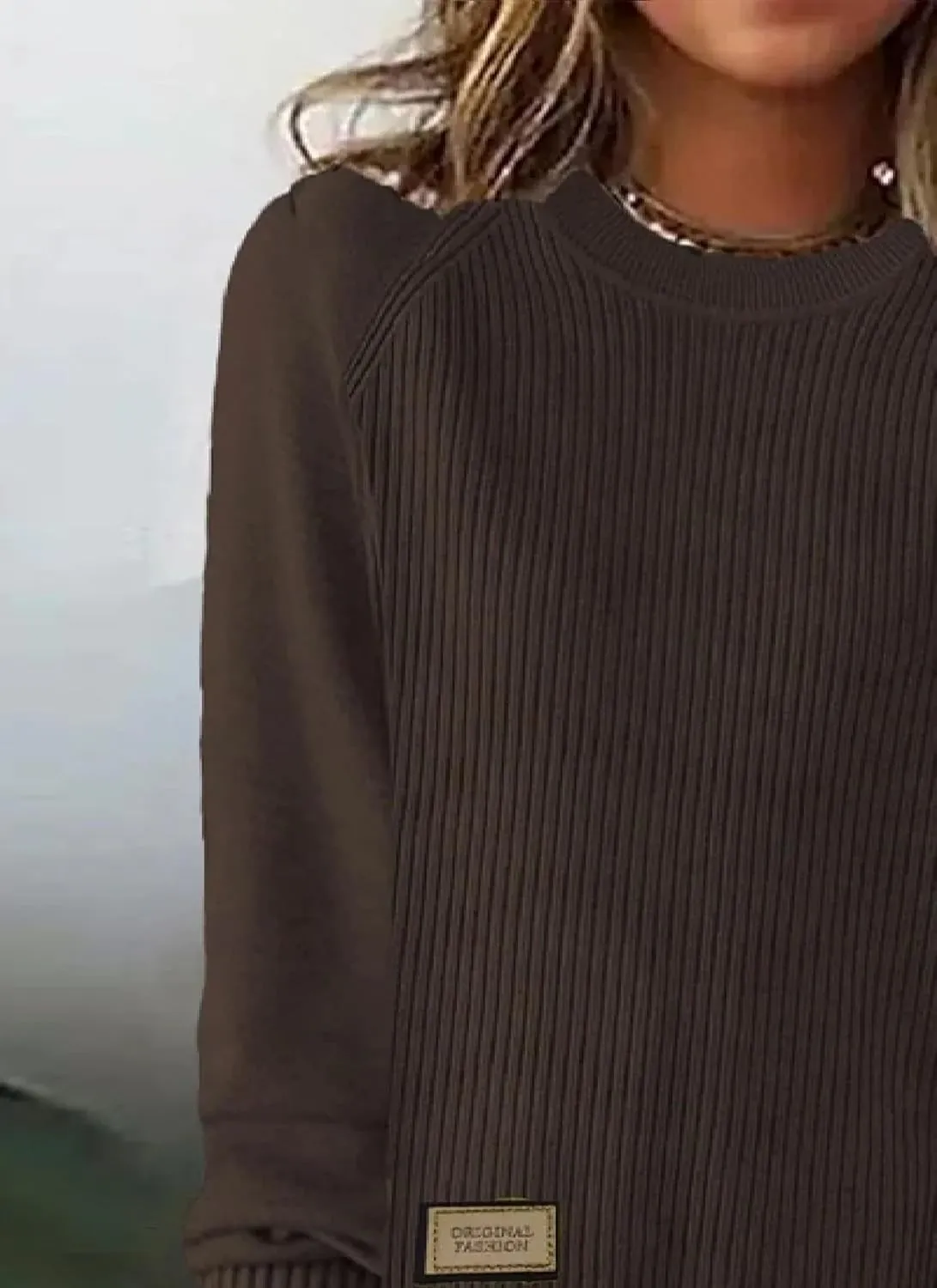 Women's Sweaters 2025 Casual Round Neck Long Sleeve Knit Pullover Classic Solid Fashion Warm Clothes