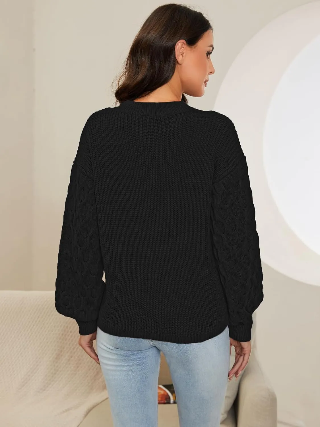 Womens Sweaters Fall Fashion Sweatshirt for Women Tops Crewneck Long Sleeve Shirts Casual Tunic Trendy