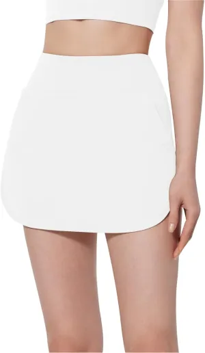 Women's Tennis Skirts Golf Skorts with Pockets High Waisted Side Slit Inner Shorts Yoga Athletic Workout Skirts