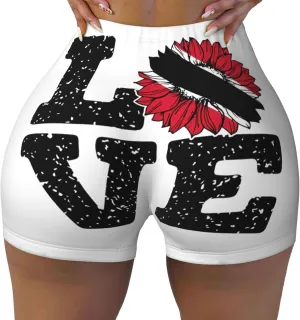 Women's Workout Shorts Casual Athletic Shorts Biker Sport Short Pants Seamless Scrunch Pant Elastic Waist Hot Pants