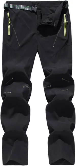 XUNRYAN Mens Hiking Pants Workout Lightweight Quick Dry Waterproof Outdoor Fishing Mountain Pants Trousers Activewear